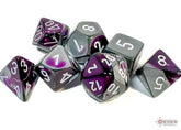 CHESSEX - Dados Poliédricos Purple-Steel/White - Gamesmart